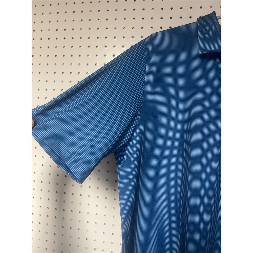Callaway Opti- Dri‎ Men's Med Blue Patterned Short Sleeve Golf Polo Shirt - Picture 2 of 5